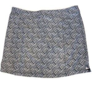 5/$55 Adidas Golf Skirt, Black & White Geometric Pattern, Unlined, Pockets, L